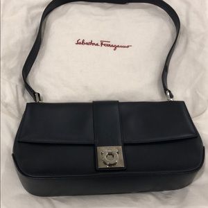 Ferragamo Navy leather purse